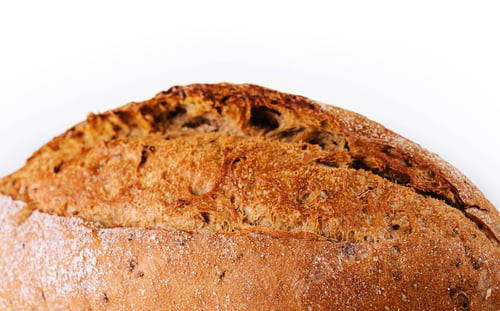 Preview: Black bread on isolated white background