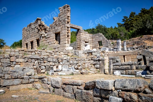 Preview: Labranda archaeological site, the Temple of Zeus Labraundeus, Mugla Province, Turkey.