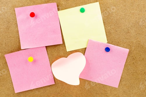 Preview: Brown cardboard with colored stickers