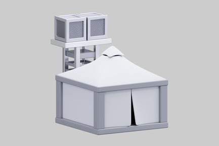 Preview: 3D Mina Hajj Tent With Air Conditioning