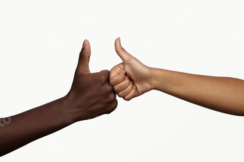 Preview: People, teamwork, cooperation, communication and partnership concept. African friends or partners sh