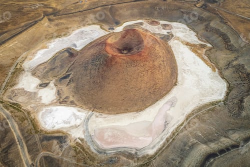 Preview: Aerial view of Meke Crater Lake in Konya, Turkey.