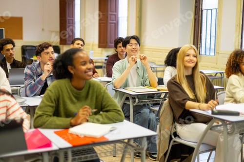 Preview: Diverse students learning in a high school classroom
