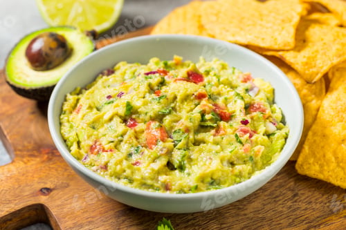 Preview: Homemade Organic Green Avocado Guacamole