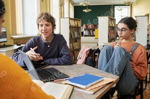 Preview: Discussing Study Plans in University Library Setting