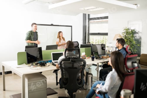 Preview: Business people brainstorming over new project