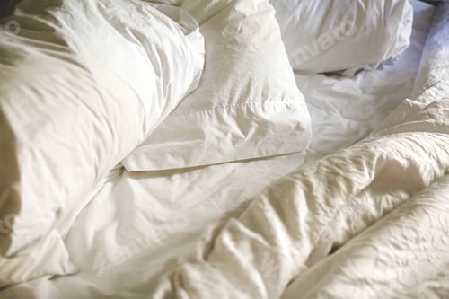 Preview: Bed vibes white sheets and white pillows, light and airy