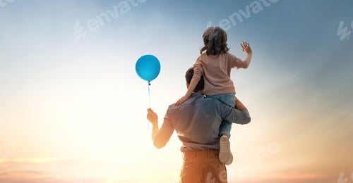 Preview: Father and his daughter outdoors