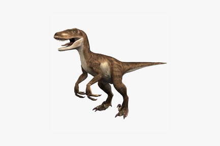Preview: Lateral view of velociraptor with extended tail