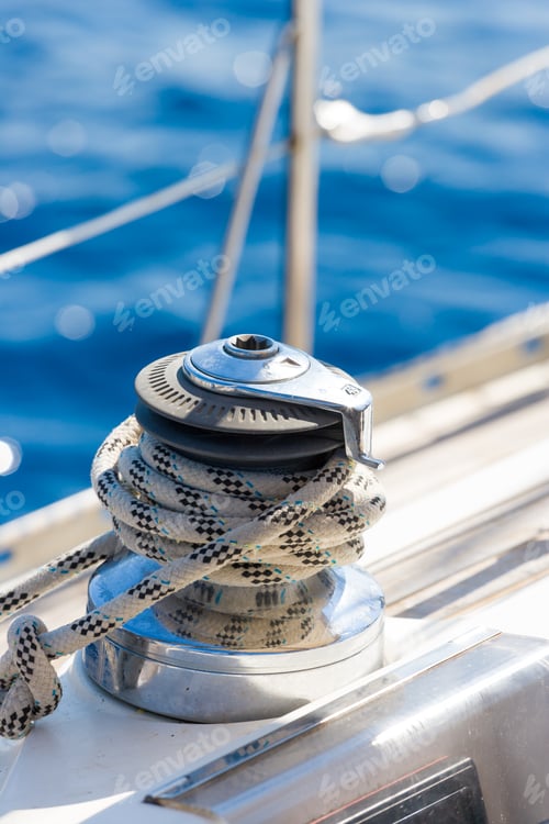 Preview: Sailboat Winch and Rope Yacht detail