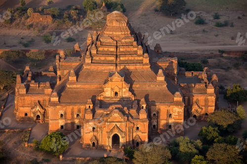 Preview: Aerial view of the Dhammayangyi Temple in the Archaeological Zone of the ancient city of Bagan in