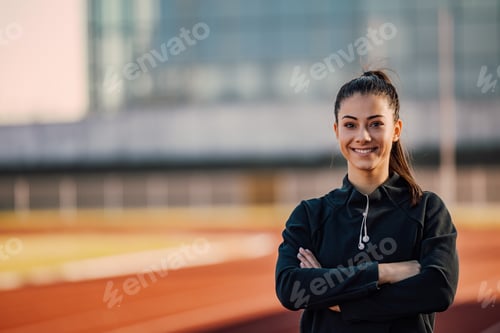 Preview: Looking at camera, portrait of beautiful girl.