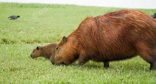 Preview: Capybara in Parque Barigui, municipal public park in Curitiba, southern Brazil
