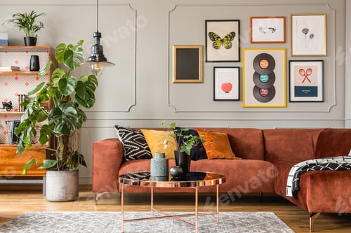 Contemporary Living Room Interior with Stylish Furniture