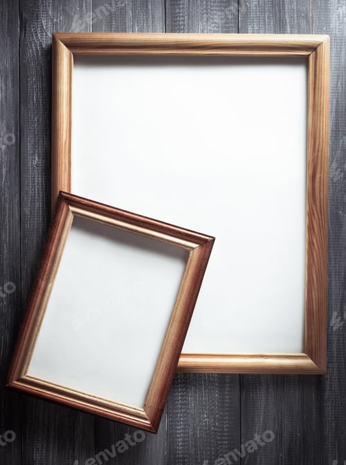 Preview: photo picture frame on wood