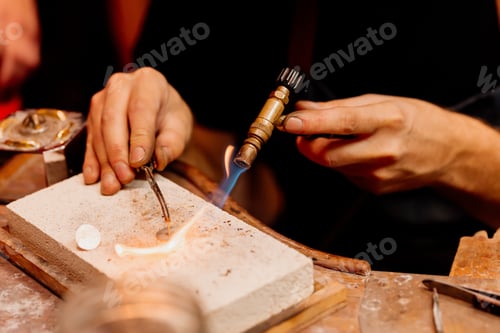 Preview: white man works in his workshop