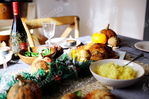 Preview: Thanksgiving celebration food on the table