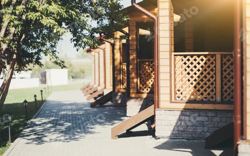 Preview: The row of similar summerhouses