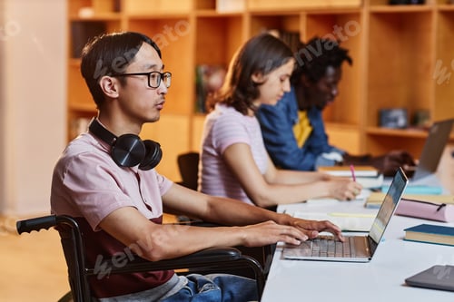 Preview: Student with Disability using Laptop