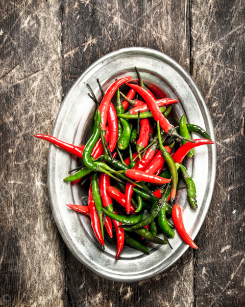Preview: hot chili pepper in a bowl.