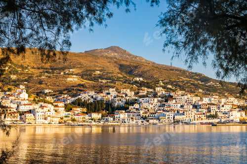Preview: Batsi on the Greek Cycladic island of Andros in the evening light