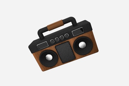 Preview: Radio Boombox 90s 3D Illustration