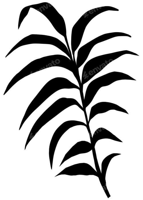 Preview: Leaves shadow effect overlay on white wall background, isolated Branches leave silhouette