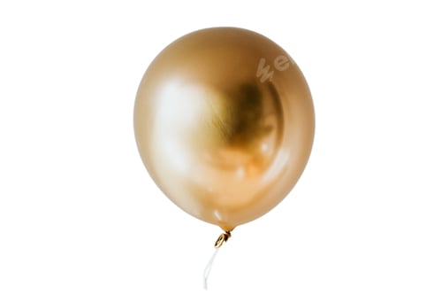 Preview: #2196 Gold balloon isolated on a transparent background
