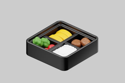 Preview: Black bento box assortment