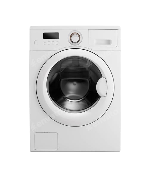 Preview: Washing machine on the white background