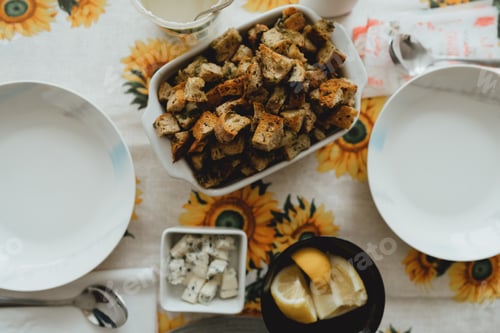 Preview: Flay lay dinner