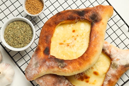 Preview: National Georgian cuisine food, flour product - Khachapuri