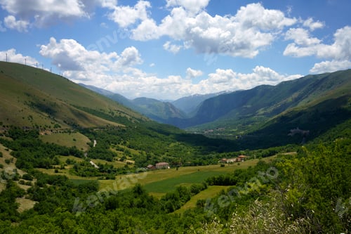 Preview: Landscape of Valle Peligna, Abruzzo, near Raiano and Anversa