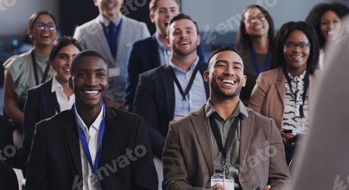 Preview: Sitting down for an informative session. Shot of a group of businesspeople attending a conference.