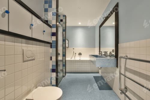 Preview: Sinks and bathtub near shower cabin