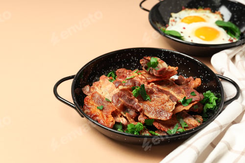 Preview: Fried Eggs and Bacon Breakfast Ready to Eat