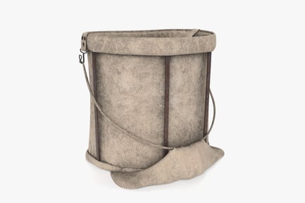 Preview: Vintage Canvas Apple Harvest Bag with Metal Frame