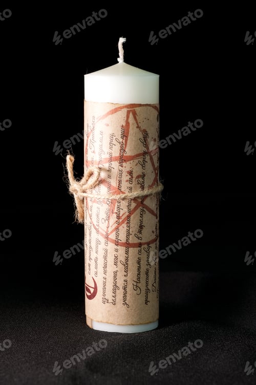 Preview: The magic candle on a colored background