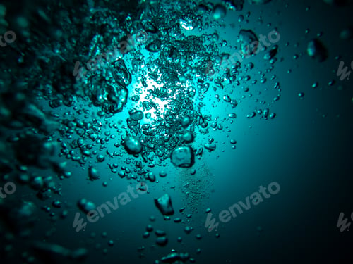 Preview: Bubbles Rising in Deep Blue Ocean Water