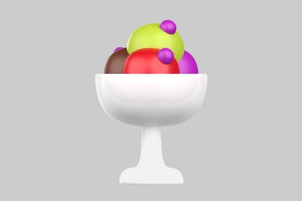 Preview: Cartoon ice cream dessert bowl