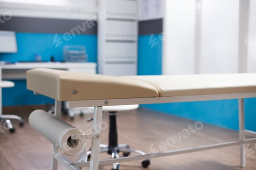 Preview: Vacant doctor office with a patient bed
