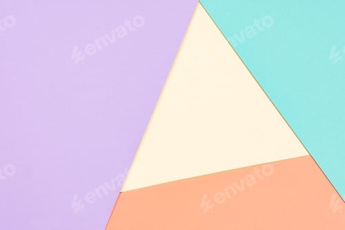Preview: simple modern yellow, blue, orange and purple abstract background with copy space