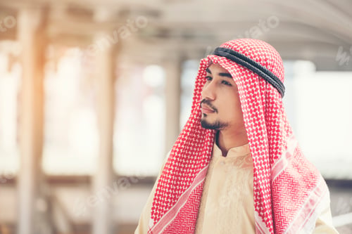Preview: Arab man team business hand shake after complete business. successful business concept