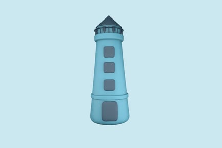Preview: Lighthouse Clean 3D Illustration