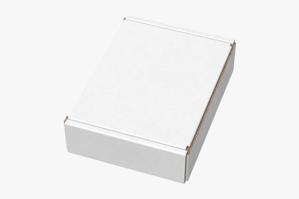 Preview: Plain White Spine Box Packaging Mockup