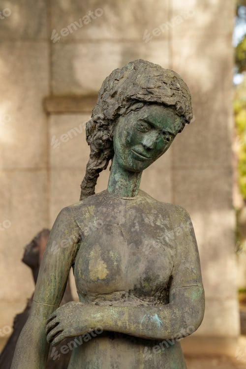 Preview: Cimitero Monumentale, historic cemetery in Milan, Italy. A tomb