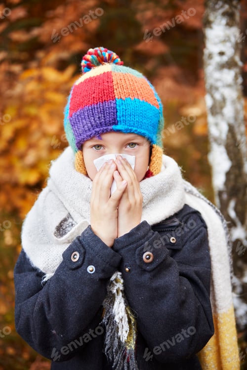 Preview: Poor little kid having running nose
