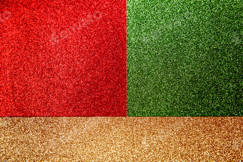 Preview: Shiny bright red, green, gold background Luxury shine texture
