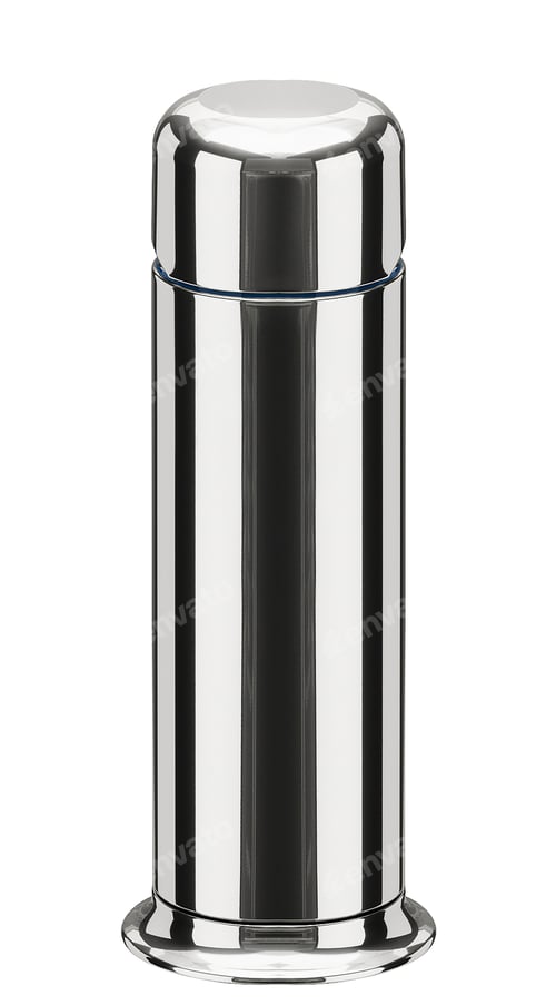 Preview: Sleek Metal Container Against White Backdrop