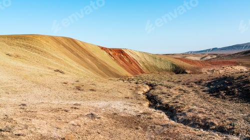 Preview: Red sand mountains in the desert area